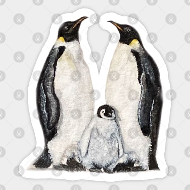 Penguin Family Sticker by Suriartaddict